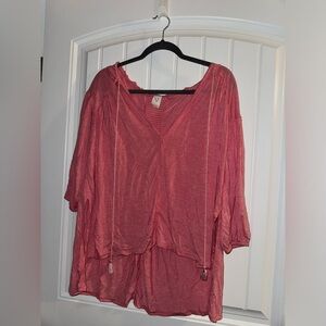 We The Free Pink Knit Top